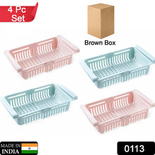 0113 Fridge Organizer Drawer - Adjustable Fridge Storage Basket ( 4pc Set )