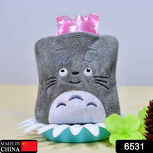 6531 Totoro Cartoon Hot Water Bag small Hot Water Bag with Cover for Pain Relief, Neck, Shoulder Pain and Hand, Feet Warmer, Menstrual Cramps.