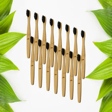 Bamboo Wooden Toothbrush Soft Toothbrush Wooden Child Bamboo Biodegradable Toothbrush, Manual Toothbrush for Adult, Kids (15 pcs set / With Round Box)