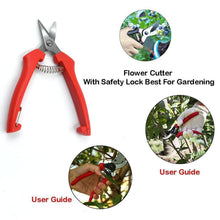 9135 Heavy Duty Stainless Steel Cutter, Non‑slip Trimming Scissors Durable Not Easy To Wear for Gardening Pruning Of Fruit Trees Flowers and Plants (With Plastic Packing)