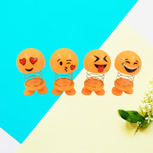 18026 Cute Emoji Bobble-Head Funny Smiley Face Emoticon Figure Spring Dolls Bounce Toys for Car Interior Dashboard Accessories Desktop Decoration / Kids Toys (Pack of 8)