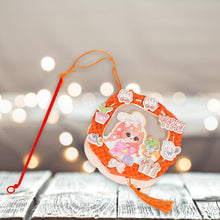 17507 DIY Traditional Lanterns Handmade Cartoon Paper Lanterns, Antique Portable Lantern Hollow-Out Projection Luminescent LED Lamp DIY Hanging Paper Lanterns for Festival Party Decor