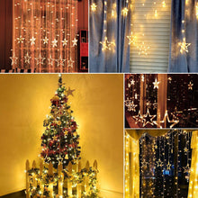 1278 12 STARS CURTAIN STRING LIGHTS, WINDOW CURTAIN LIGHTS WITH 8 FLASHING MODES DECORATION FOR FESTIVALS