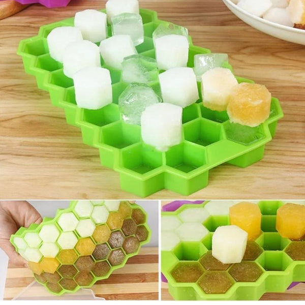 0998  Silicone Ice Cube Trays 32 Cavity Per Ice Tray [Multi color]