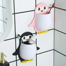 17688 Penguin Storage Box, Adhesive Remote Case, Electric Toothbrushes Holder, Universal Controller Holder, Wall Nightstand, Office Plastic Wall Mount