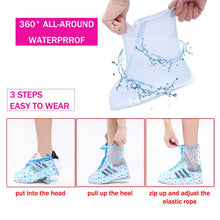 4541 Plastic Shoes Cover Reusable Anti-Slip Boots Zippered Overshoes Covers Pink, Transparent Waterproof Snow Rain Boots for Kids/Adult Shoes, for Rainy Season (L Size1 Pairs)