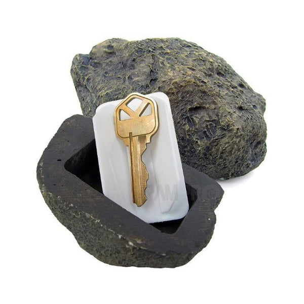 8744 Hide a Key Outside Rock Looks Like a Real Rock - Weatherproof Rock Key Perfect for Emergencies - Fake Rock Key Hider Outside Decorative (1 Pc)