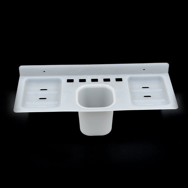 4777 4 in 1 Plastic Soap Dish and plastic soap dish tray used in bathroom and kitchen purposes. 