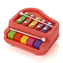 17799 2 in 1 Baby Piano Xylophone Toy for Toddlers, 5 Multicolored Key Keyboard Xylophone Piano, Preschool Educational Musical Learning Instruments Toy for Baby Kids Girls Boys 3+ Years (1 Pc)