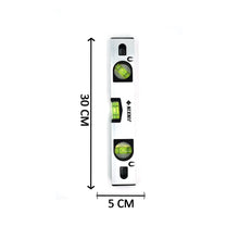 1645A 30 cm Aluminum Alloy Magnetic Torpedo Level Metric Rulers 