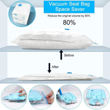 17826 Vacuum Storage Bags with Suction Pump & Shirt clips - Vacuum Bags - Big Capacity Vacuum Seal Bags for Travel Clothes Blankets Pillows, Compression Bags | Space Saver Vacuum Storage Bags (5 Pcs Set)