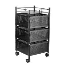 Metal High Quality Kitchen Trolley Kitchen Organizer Items and Kitchen Accessories Items for Kitchen Rack Square Design for Fruits & Vegetable Onion Storage Kitchen Trolley with Wheels (4 Layer / 3 Layer)