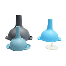 12007 3 in 1 Kitchen Funnel Set of 3, Funnel for Filling Bottle, Small Canning Funnel with Handle, Food Grade Plastic Funnel with Detachable Strainer Filter for Liquid, Dry Ingredients, and Powder