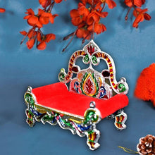 2381 Ladoo Bal Gopal Small Sinhasan for Pooja Mandir Krishna Sofa Asan