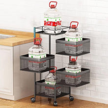 Metal High Quality Kitchen Trolley Kitchen Organizer Items and Kitchen Accessories Items for Kitchen Rack Square Design for Fruits & Vegetable Onion Storage Kitchen Trolley with Wheels (4 Layer / 3 Layer)