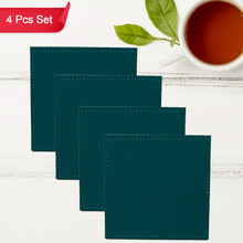 Square Tea Coaster - Dining Table Decor Accessories - Coaster for Dining Table for Hot Pots Coasters for Cups Durable and Long-Lasting, Leather Coffee Table for Home or Office Use (1 pc & 4 pc)