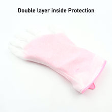 8740 Dishwashing Gloves with Scrubber| Silicone Cleaning Reusable Scrub Gloves for Wash Dish Kitchen| Bathroom| Pet Grooming Wet and Dry Glove (1 Pair, 155Gm)