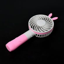 4811 Portable Princess Rabbit Styled Rechargeable Handheld Fan For Travel , home & Office Use 