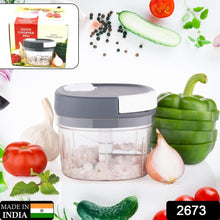 2673 Handy Chopper and Slicer Used Widely for chopping and Slicing of Fruits, Vegetables, Cheese Etc. Including All Kitchen Purposes