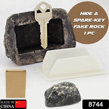 8744 Hide a Key Outside Rock Looks Like a Real Rock - Weatherproof Rock Key Perfect for Emergencies - Fake Rock Key Hider Outside Decorative (1 Pc)