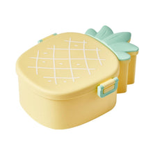 5750 Kids Lunch Box Cute Pineapple Shaped Bento Box with Fork Spoon Snack Candy Container Microwave Portable Office Lunch Box (1 Pc / With Spoon & Fork)