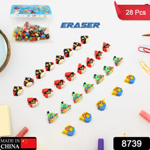 8739 Fancy & Stylish Colorful Erasers, Mini Eraser Creative Cute Novelty Eraser for Children Different Designs Eraser Set for Return Gift, Birthday Party, School Prize (28 Pcs In 1 Packet)