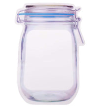 1075 Reusable Airtight Seal Plastic Food Storage Mason Jar Zipper (1000ml) 