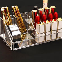 6282 16 Compartment Cosmetic Makeup Jewellery Lipstick Storage Organiser Box, Cosmetic Storage Box Make-up Lipstick Organizer / Lipstick Holder Case  Transparent