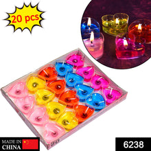 6238 Heart Shape Wax Scented Candles. (Pack of 20 pcs) 