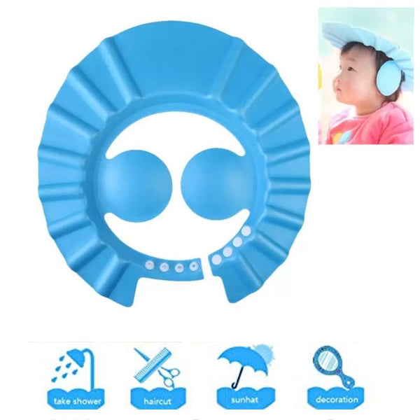 0378 Adjustable Safe Soft Baby Shower cap Shopistore