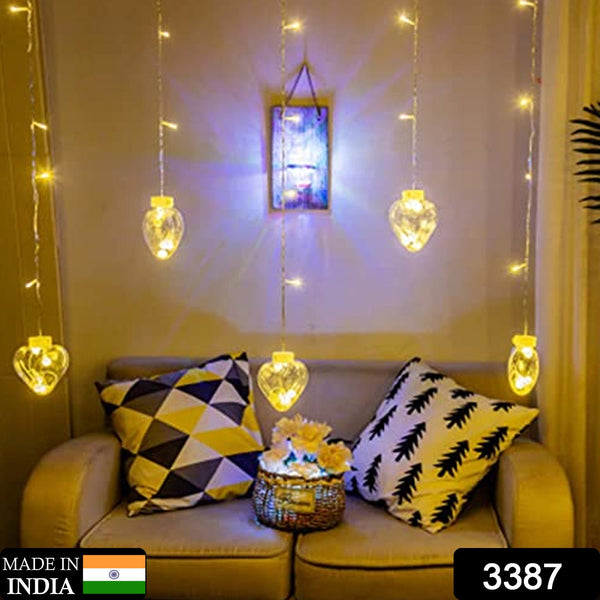 3387 8 Feet 12 Wish Heart Ball String LED Lights With Color Box for Home Decoration, Diwali & Wedding LED Christmas Light Indoor and Outdoor Light ,Festival Decoration  (Wishing Ball Warm White)