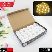 1222B Festival Decorative - LED Tealight Candles | Battery Operated Candle Ideal for Party, Wedding, Birthday, Gifts (24pc) ( Diya , Divo , Diva , Deepak , Jyoti ,