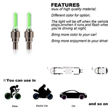 0543 LED Flash Light lamp tyre Wheel Valve Sealing caps 