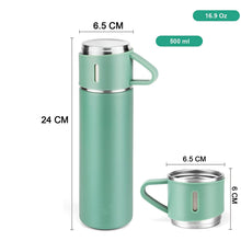 2834 Customized/Personalized Stainless Steel Water Bottle Vacuum Flask Set With 3 Steel Cups Combo | Gifting Custom Name Water Bottle | Gifts for boyfriend/Girlfriend/Employee | 500ML |