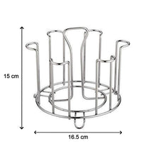 2741 SS Round Glass Stand used for holding sensitive glasses and all present in all kinds of kitchens of official and household places etc. 