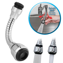 0527 Flexible 360 Degree Stainless Steel Faucet Turbo Flex Sprayer Water Extender for Easy Clean Sink Water Saving Extension Jet Stream Spray Setting Faucet for Kitchen / Bathroom