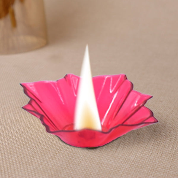 6004 Plastic Candle Cup with Multi Shape Diwali Diya Cup (Multicolor) (12 Pcs Set)