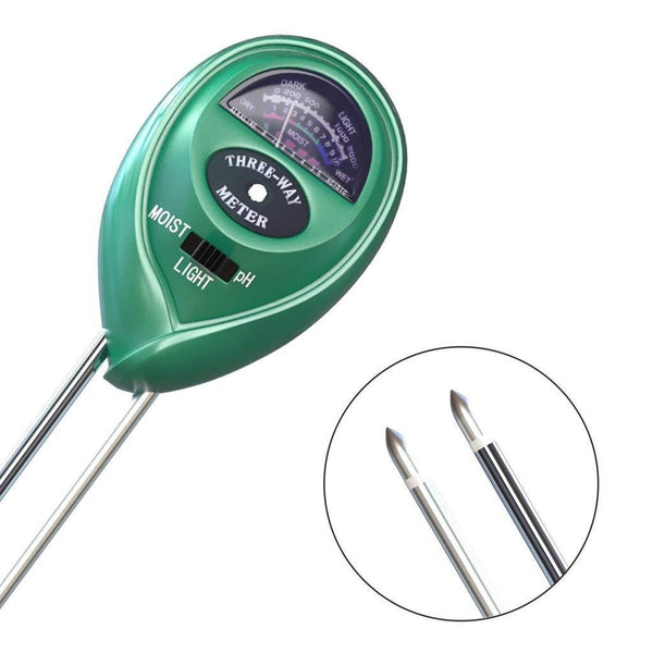 473 Soil Tester 3-in-1 Plant Moisture Sensor (Green) 