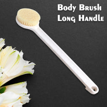 6197 Body Brush Long Handle Dry Brush Soft Bristle Bath Brush Back Scrub Exfoliating Massage. 