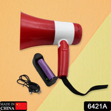 6421a Megaphone Bluetooth 75 Watts Handheld Dynamic Megaphone Outdoor, Indoor PA System Talk/Record/Play/Music/Siren