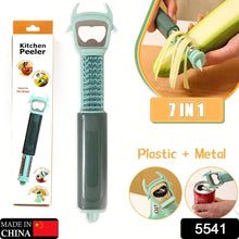 5541 Multifunctional, Vegetable Fruit Peelers Slicer Can Opener 7 In 1 Kitchen Peeler For Veggie Fruit Potato Carrot Durable Kitchen Peeling Tool Non-slip Handle Durable For Potato, Fruit, Vegetables, Carrots, Cucumbers