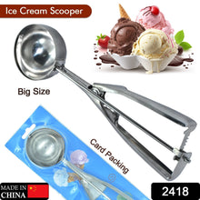 2418 Ice Cream Serving Scoop | Stainless Steel Premium Quality Ice Cream Serving Spoon Scooper with Trigger Release