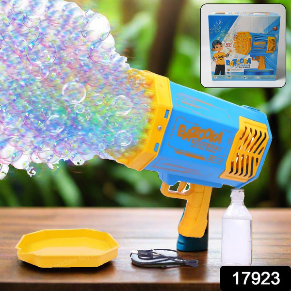 17923 69 Holes Big Rechargeable Powerful Machine Bubble Gun Toys for Kids Adults, Bubble Makers, Big Rocket Boom Bubble Blower Best Gifts