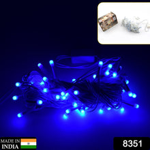 8351 9MTR HOME DECORATION DIWALI & WEDDING LED CHRISTMAS STRING LIGHT INDOOR AND OUTDOOR LIGHT ,FESTIVAL DECORATION LED STRING LIGHT, ONE COLOR LIGHT ( 9 MTR Blue Color)