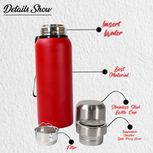 Stainless Steel Water Bottle, Fridge Water Bottle, Stainless Steel Water Bottle Leak Proof, Rust Proof, Cold & Hot Thermos steel Bottle| Leak Proof | Office Bottle | Gym | Home | Kitchen | Hiking | Trekking | Travel Bottle (1000ML/800ML/Approx 600ML)