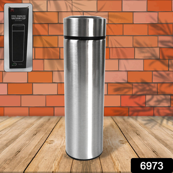 6973 Double Stainless Steel Wall Smart Flask Vacuum Insulated Water Bottle | Perfect for Hot and Cold Drinks | for Campaign Travelling (450ml)