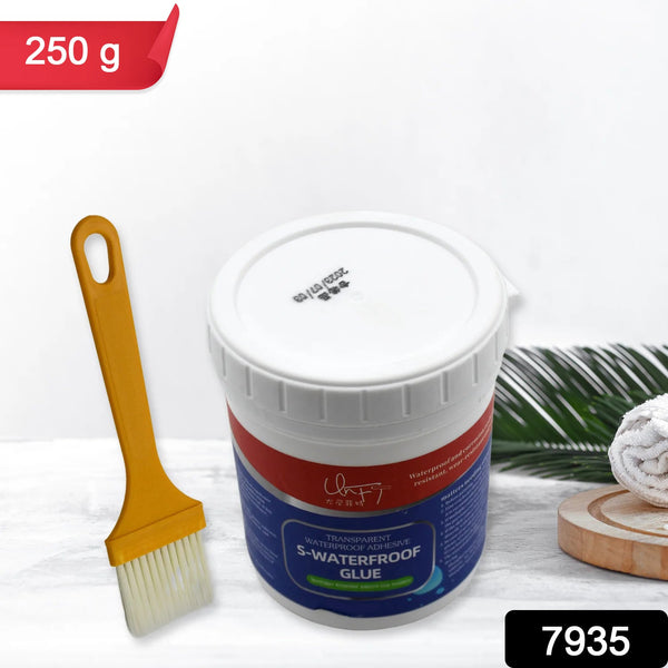 7935 Transparent Waterproof Glue 250g with Brush, Leakage Protection Outdoor Bathroom Wall Tile Window Roof, Anti-Leakage Agent, sealant glue, Roof Sealant Waterproof Gel