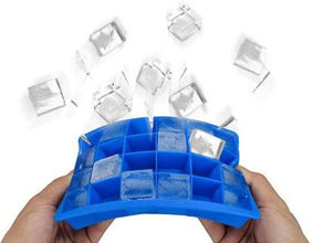 1144  Silicone Ice Cube Trays 24 Cavity Per Ice Tray [Multicolour]